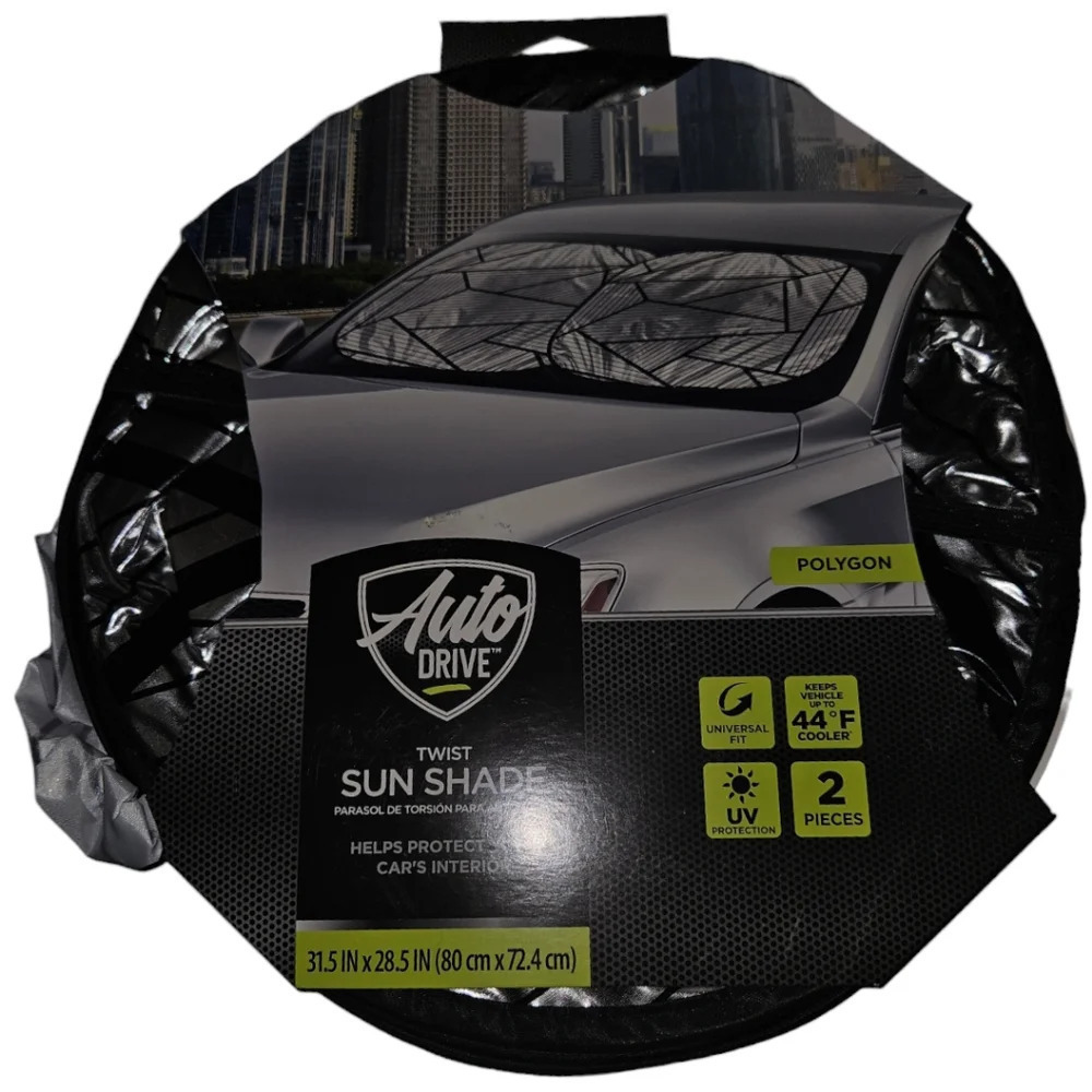 NWT Auto Drive Polygon Twist Sun Shade